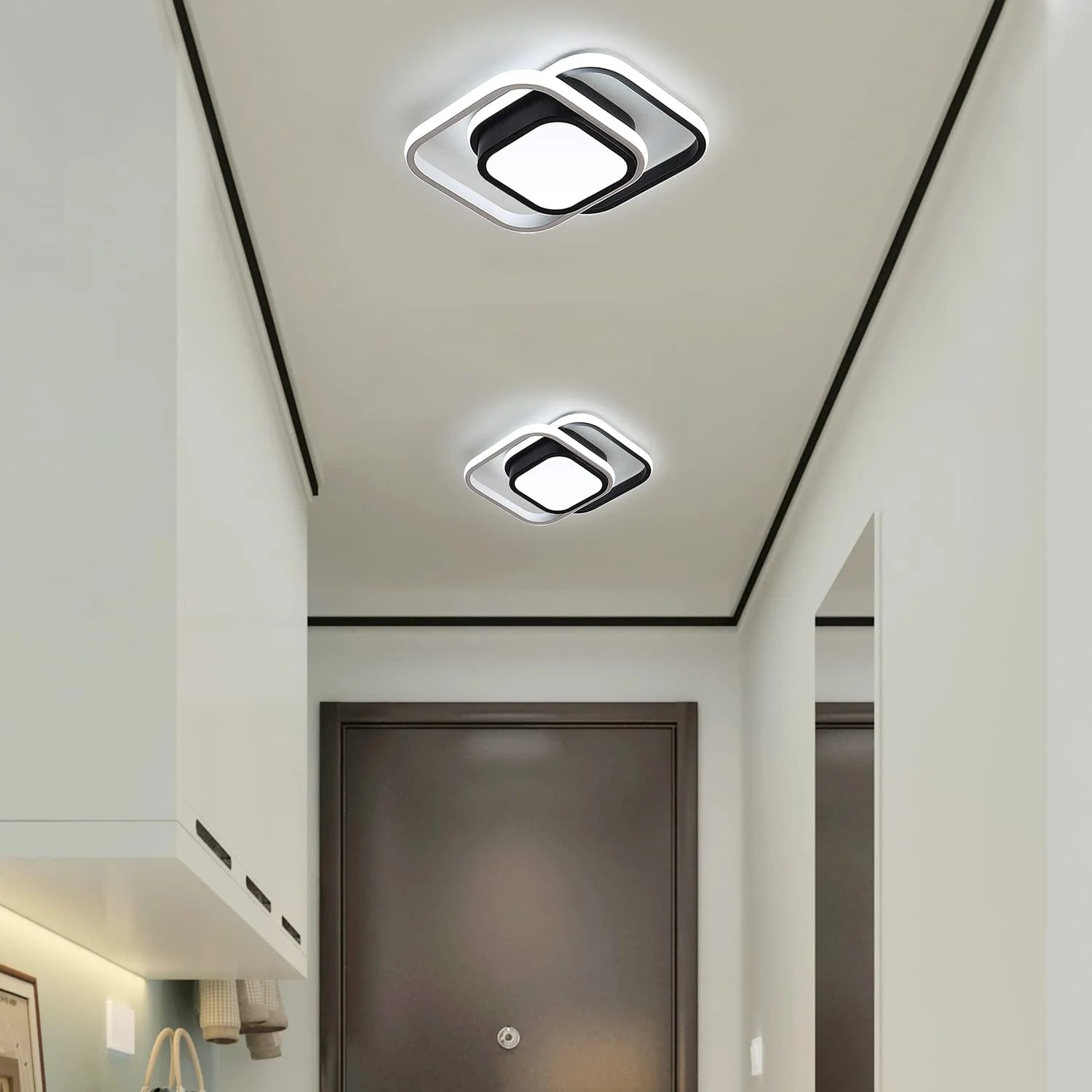 Lampada da soffitto quadrata in acrilico chic