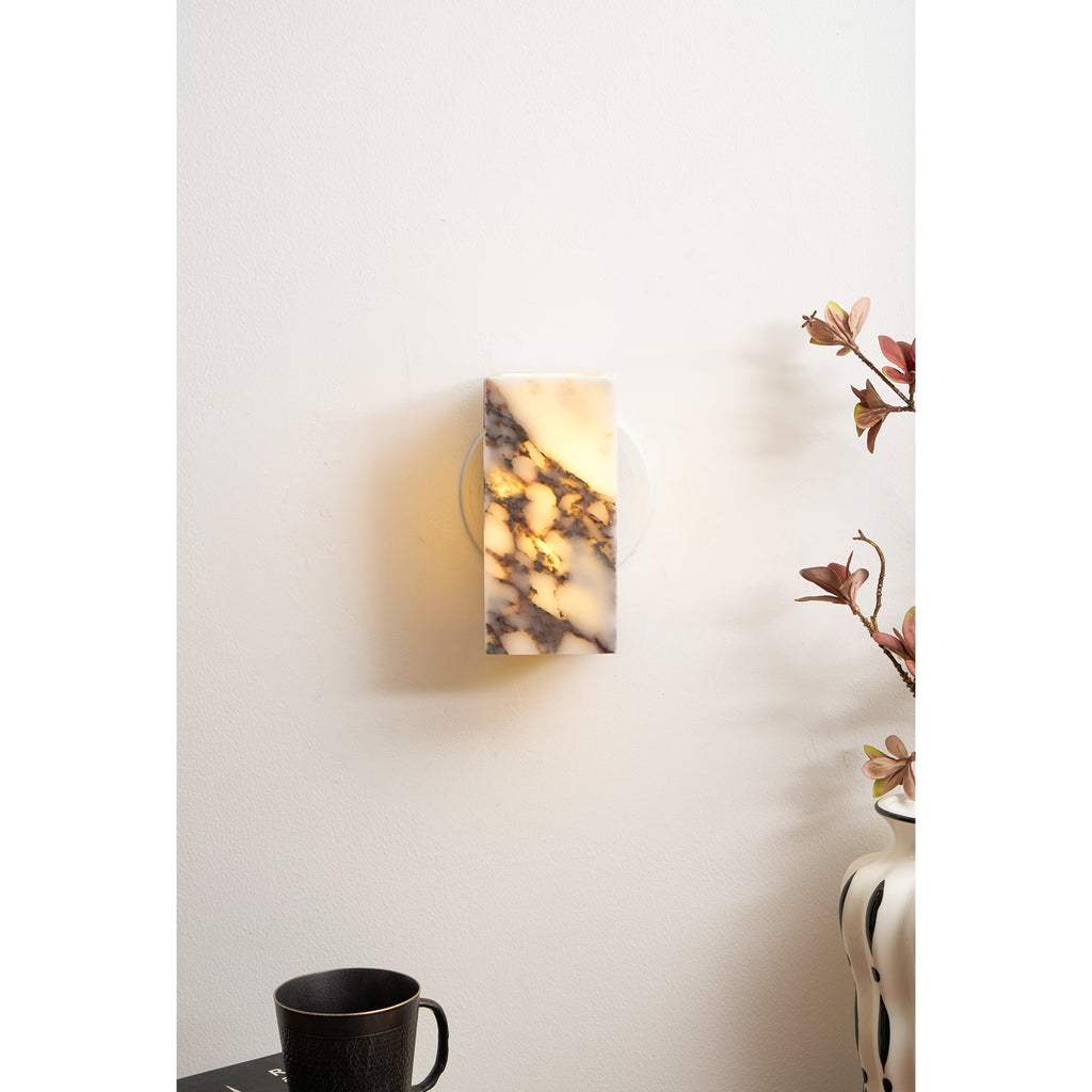 Lampada da Parete in Marmo Quadrata