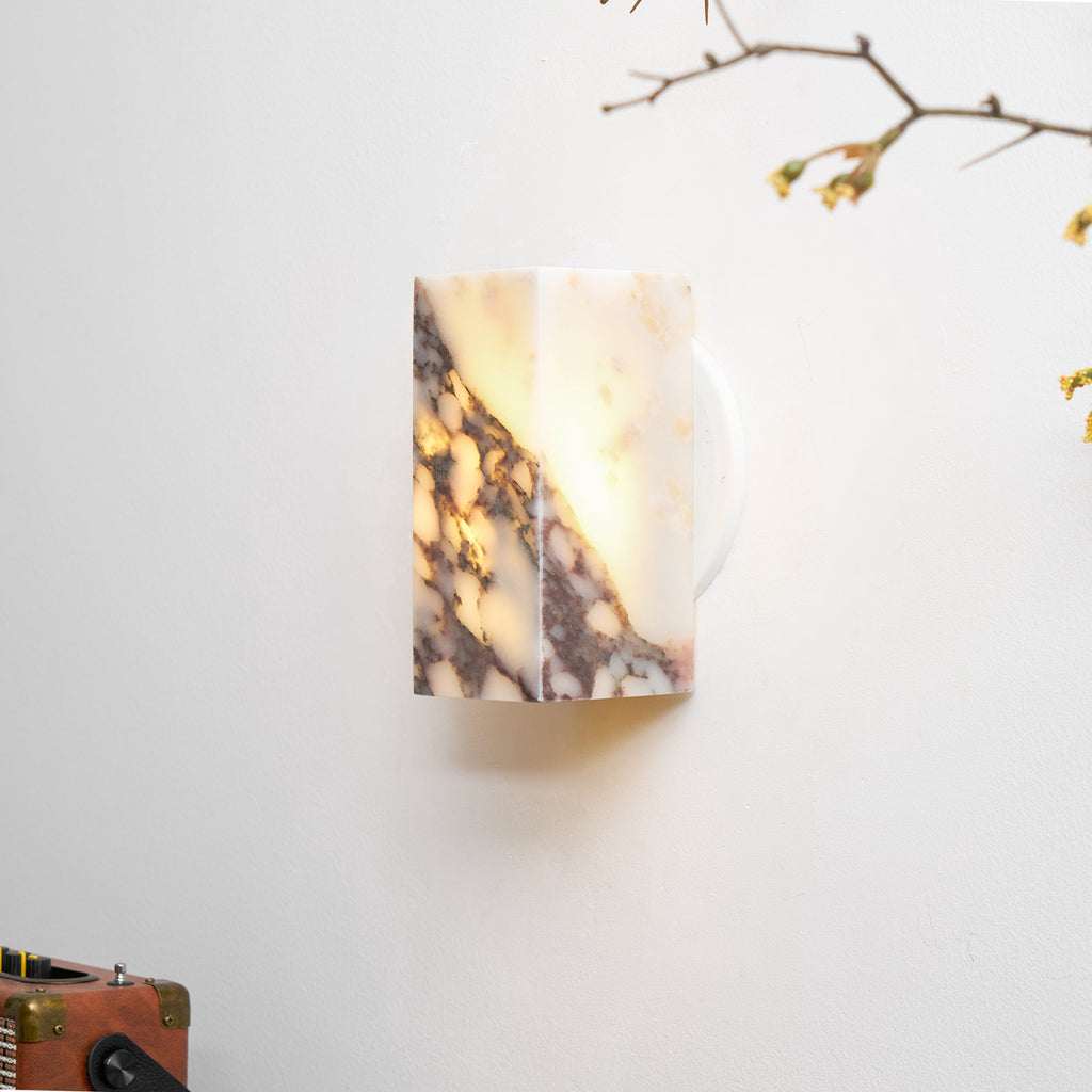 Lampada da Parete in Marmo Quadrata
