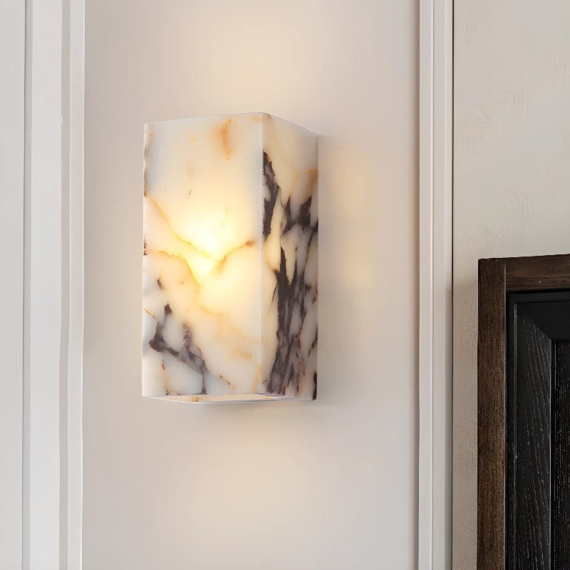 Lampada da Parete in Marmo Quadrata