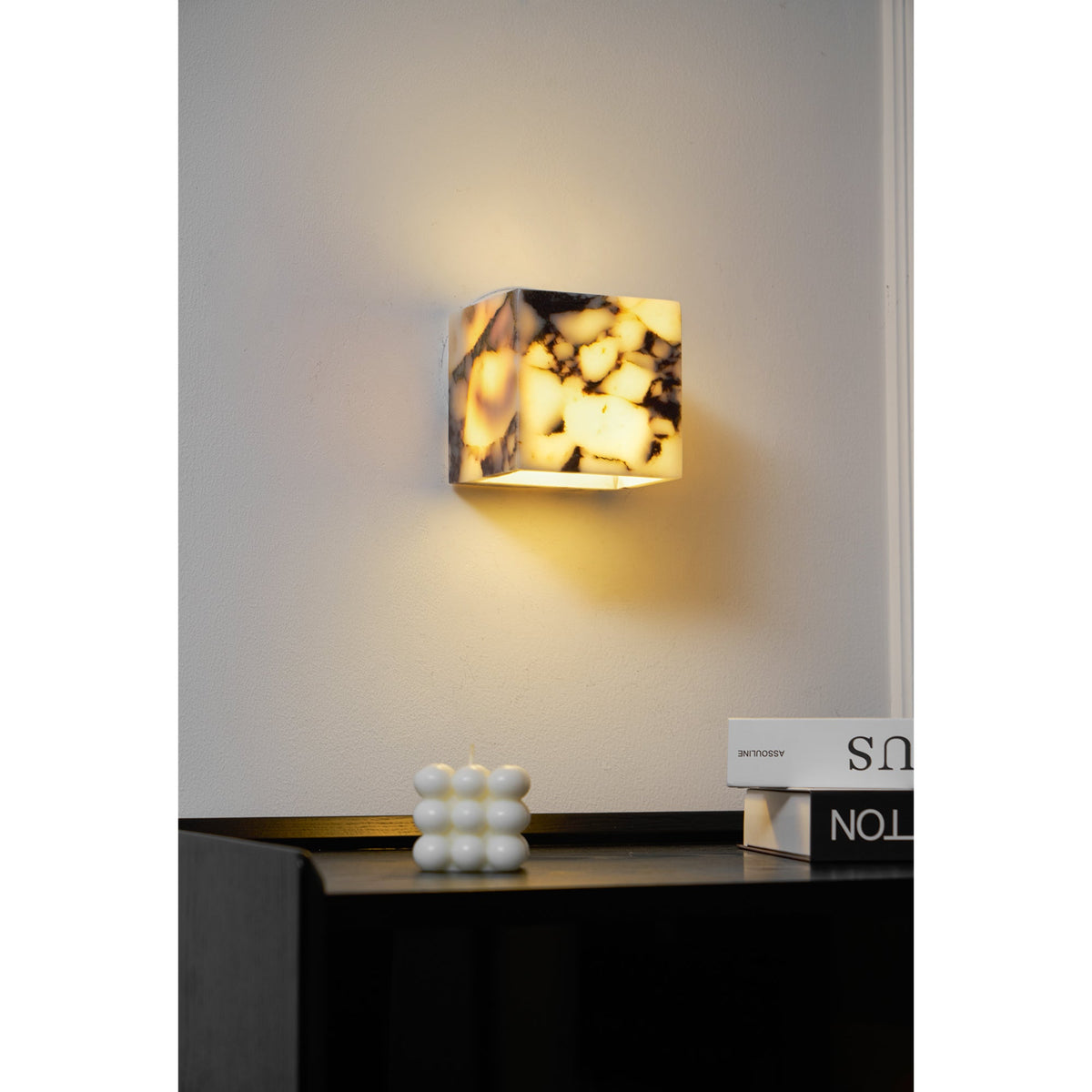 Lampada da Parete in Marmo Quadrata