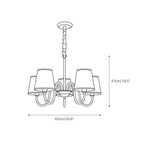 Lampadario in tessuto Stacey tradizionale invecchiato