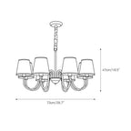 Lampadario in tessuto Stacey tradizionale invecchiato