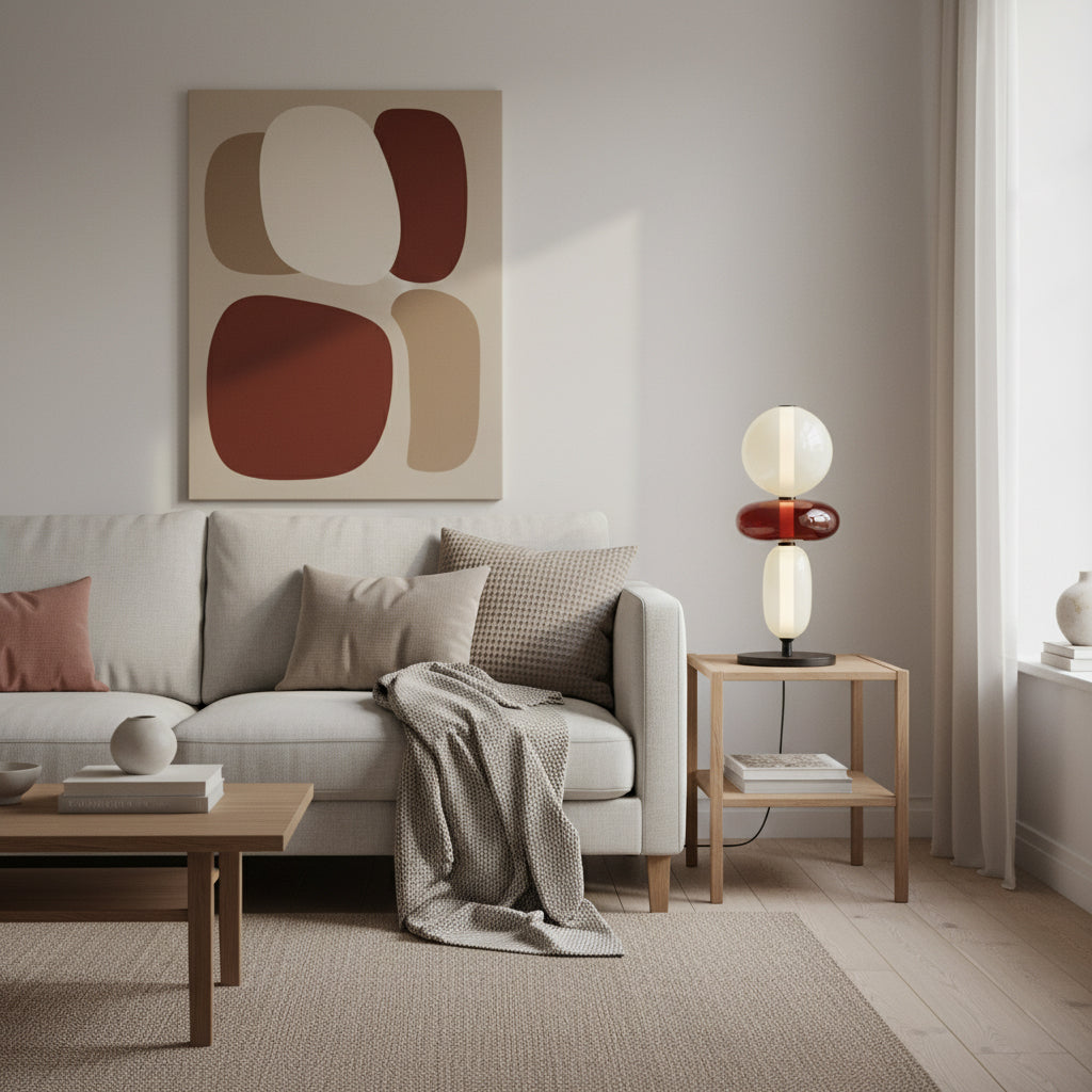 Lampada da Tavolo in Vetro Colorato