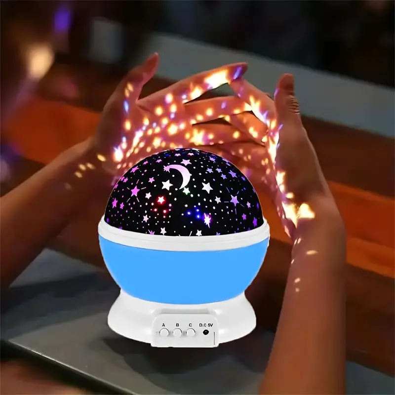 Lampada notturna proiettore di stelle con copertura a cupola rotante