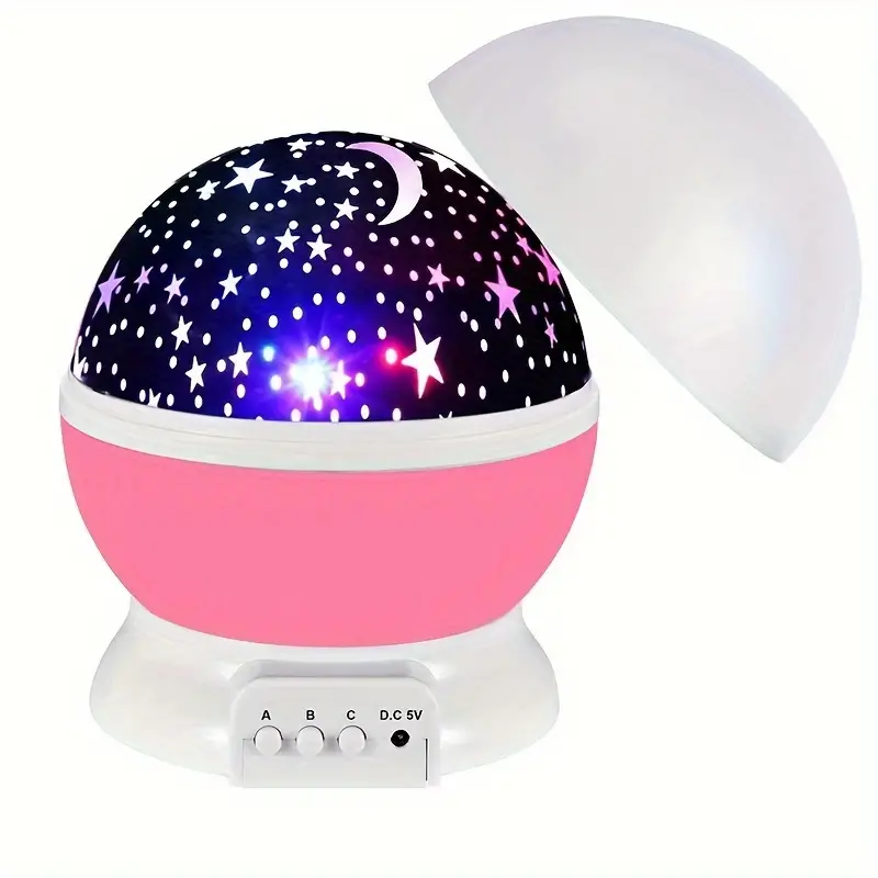 Lampada notturna proiettore di stelle con copertura a cupola rotante