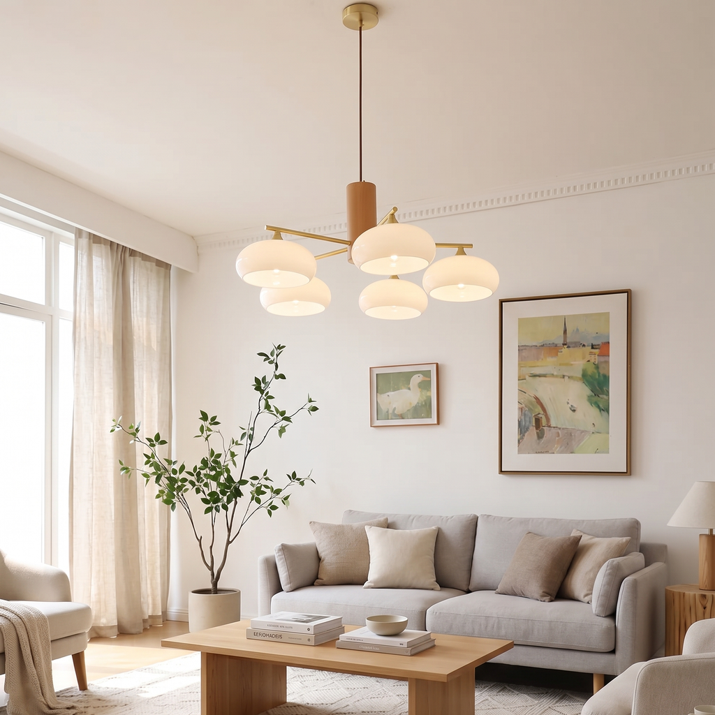 Lampadario Ellittico Nova in Persimone
