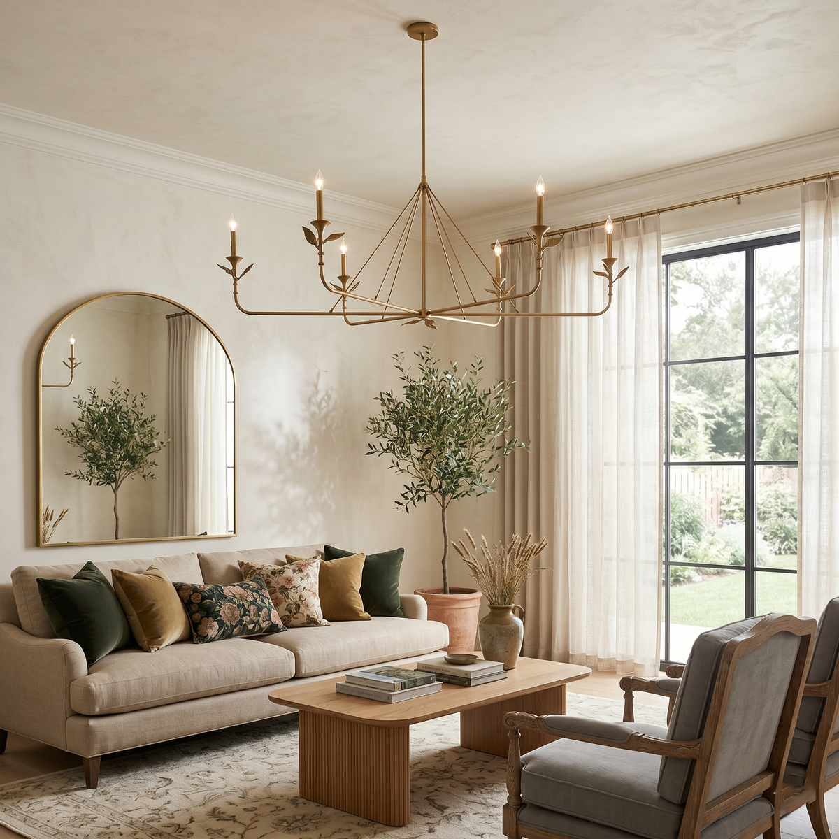 Lampadario a Foglie Ramificate