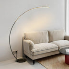 Lampada da terra – Alluminio e ferro – Nero – 170 cm – Lampada ad arco minimalista con illuminazione LED