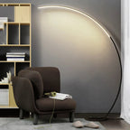 Lampada da terra – Alluminio e ferro – Nero – 170 cm – Lampada ad arco minimalista con illuminazione LED
