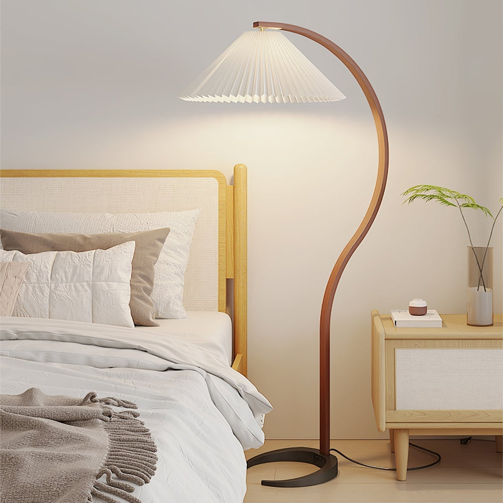 Lampada da terra – Legno – Beige – 150 cm – Design scandinavo per soggiorni e angoli lettura