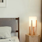 Lampada da terra – Legno & Tessuto – Naturale – 23×52 cm – Minimalista & Efficiente Energeticamente