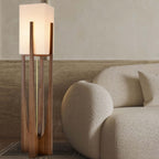 Lampada da terra – Legno & Tessuto – Naturale – 23×52 cm – Minimalista & Efficiente Energeticamente