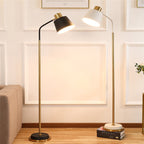 Lampada da terra – Tessuto – Nero – 160 cm – Moderna con telecomando per soggiorno e camera da letto