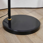 Lampada da terra – Tessuto – Nero – Lampada ad arco – Design elegante per il soggiorno