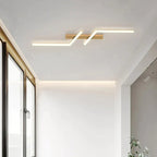 Moderna Semplice Luce da Soffitto LED in Alluminio Nero