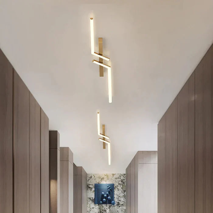 Moderna Semplice Luce da Soffitto LED in Alluminio Nero