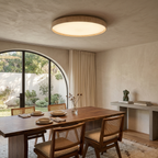 Lampada da soffitto rotonda in travertino ultra-sottile