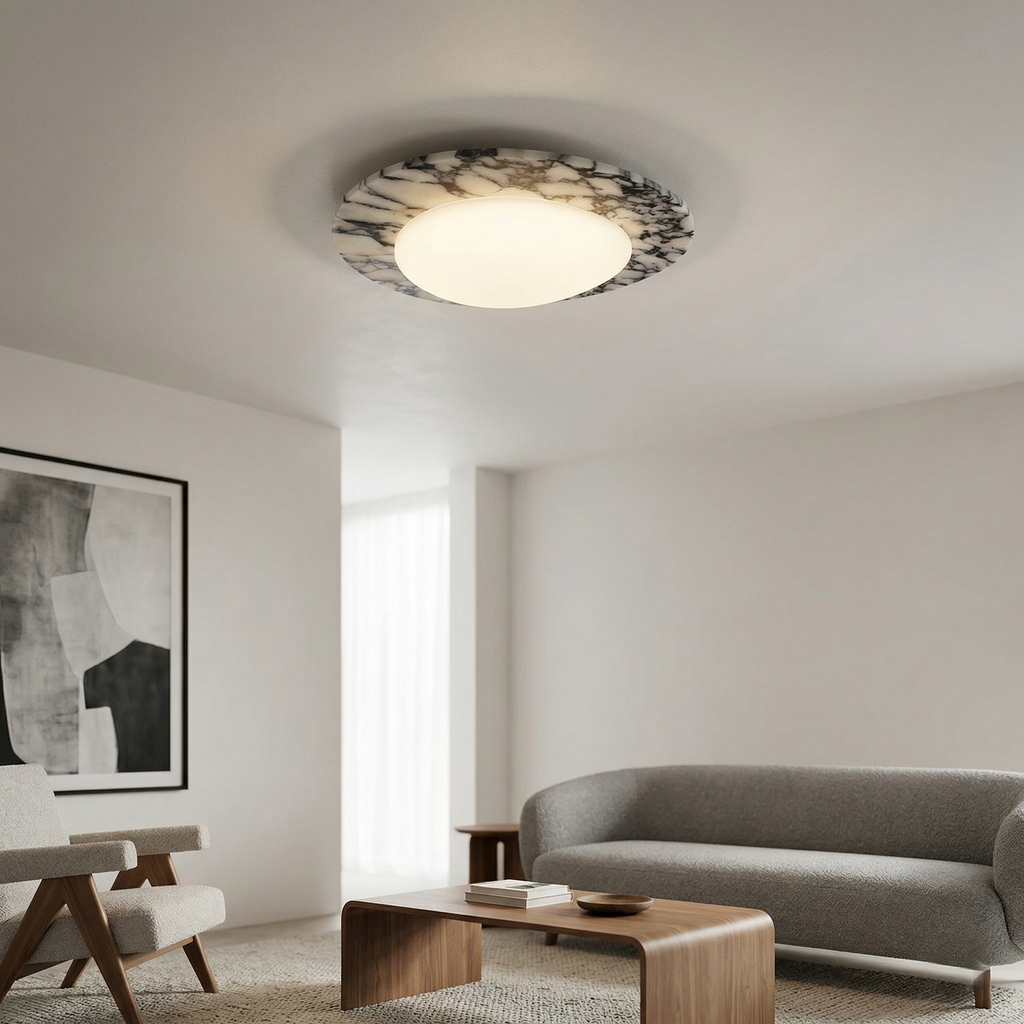 Lampada da soffitto Emma in marmo