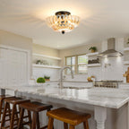 Glarefusion Vintage Amber Glass Ceiling Light