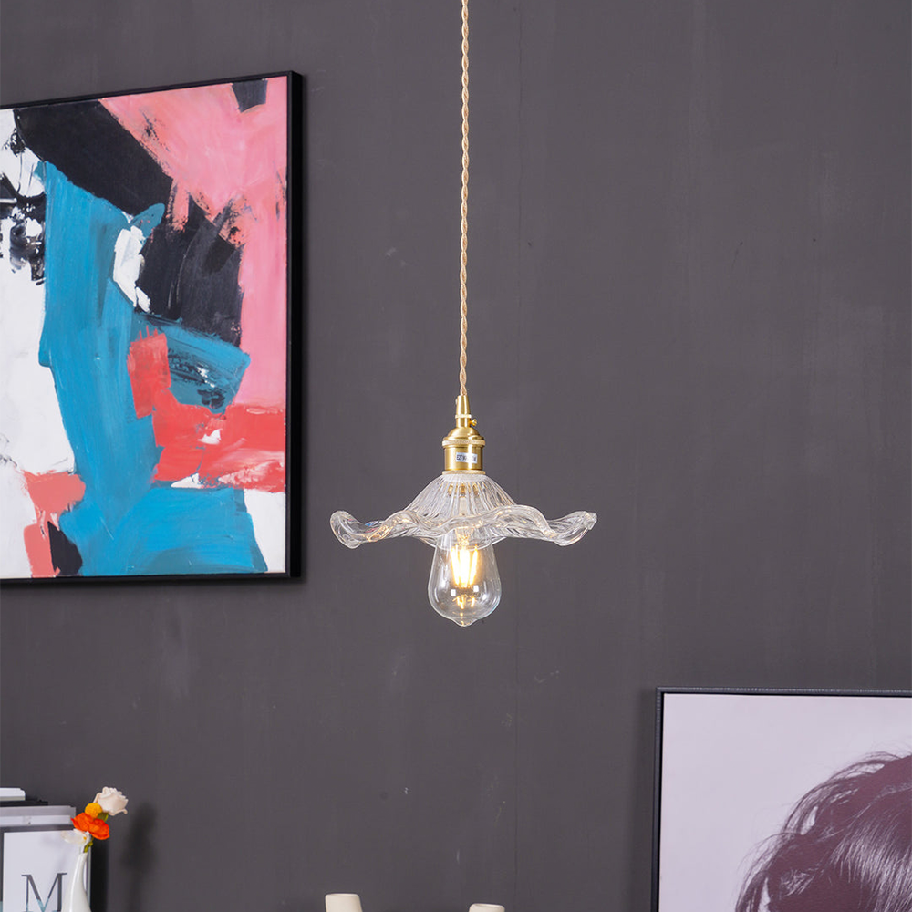 Lampada Elegante con Fiore di Ibisco