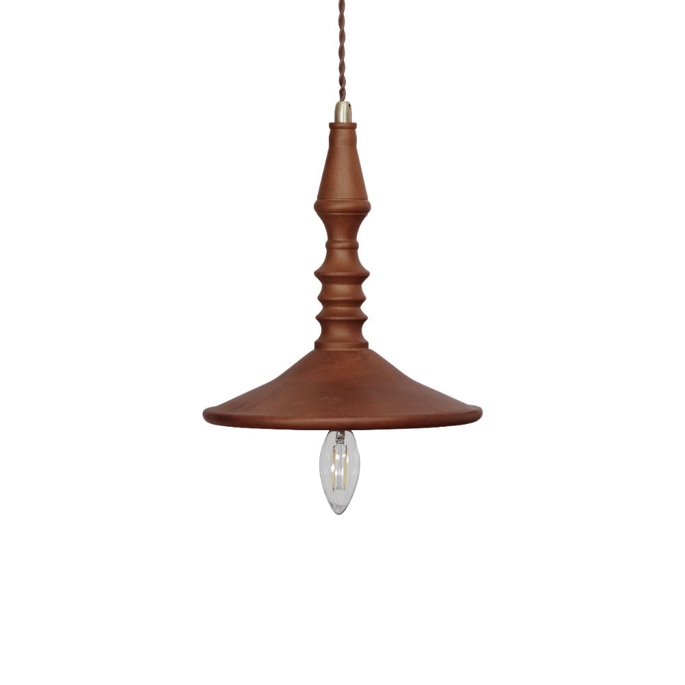 Nigg Lampada a Sospensione Legno Noce Paralume Moderna Minimalista