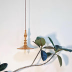 Nigg Lampada a Sospensione Legno Noce Paralume Moderna Minimalista