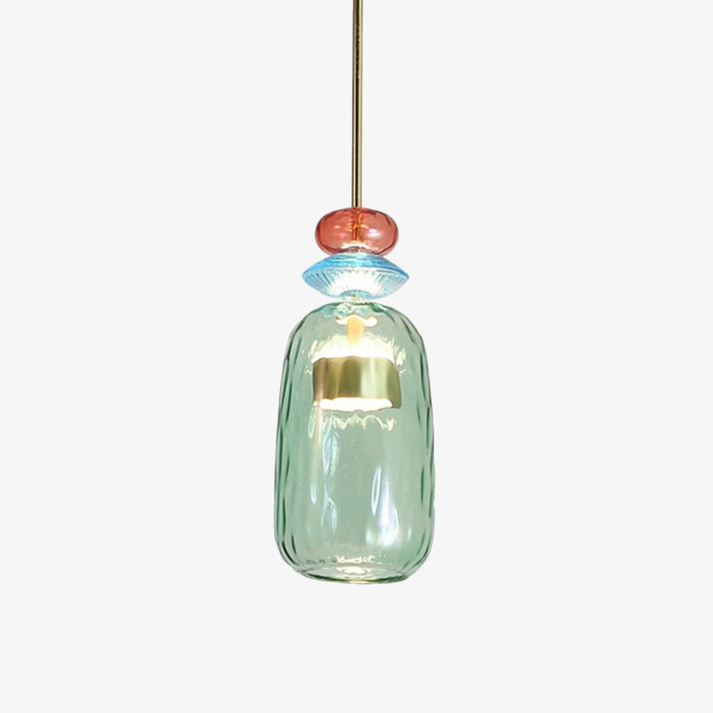 Design sospensione a LED in vetro colorato Illumy