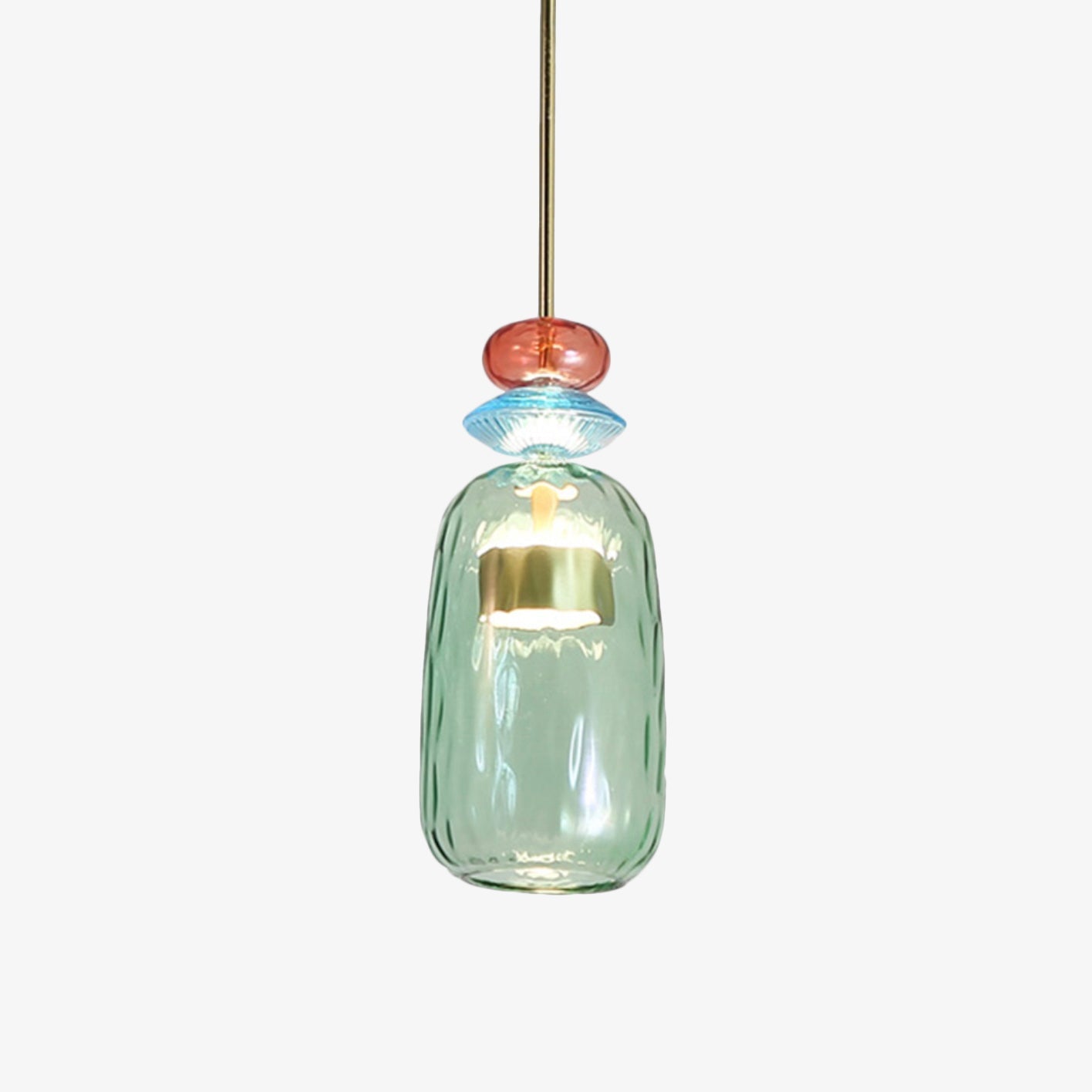 Design sospensione a LED in vetro colorato Illumy