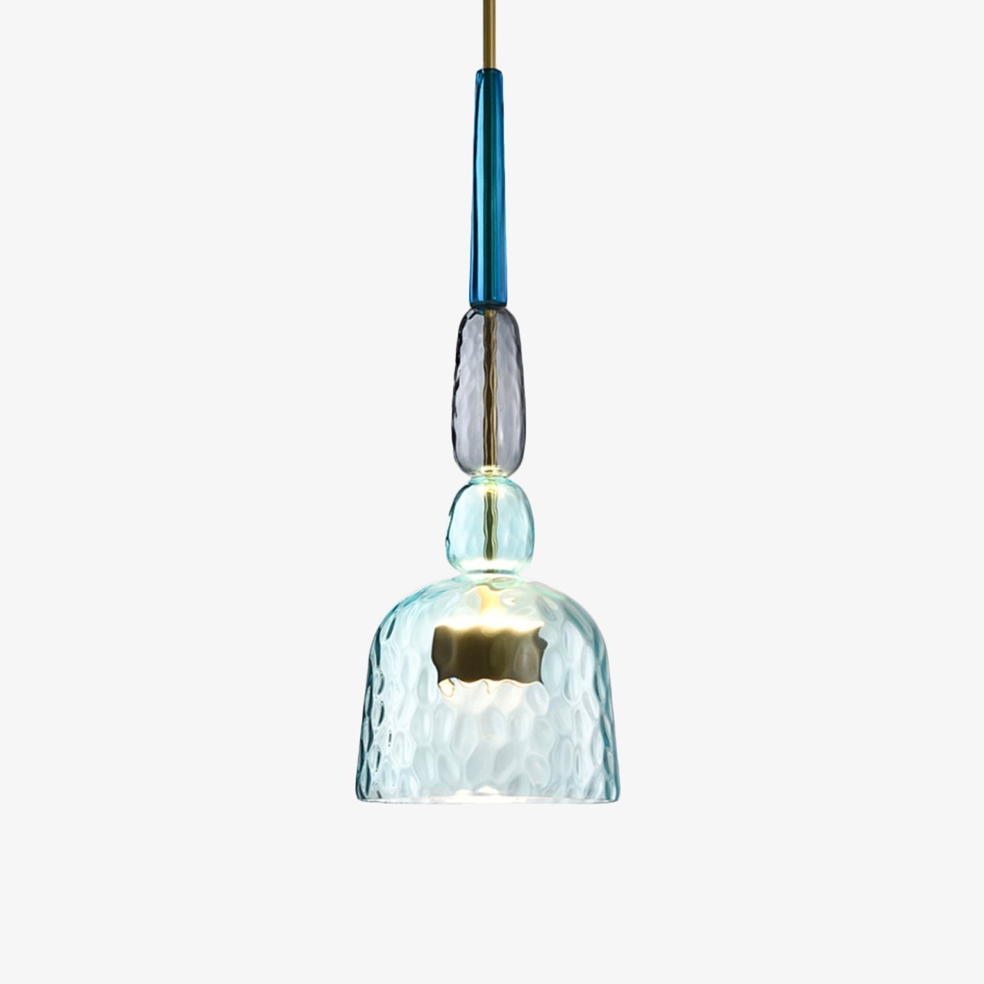 Design sospensione a LED in vetro colorato Illumy