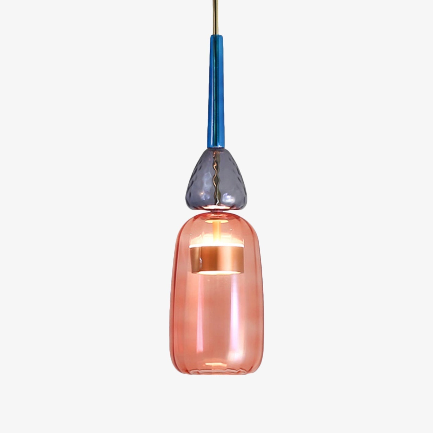 Design sospensione a LED in vetro colorato Illumy