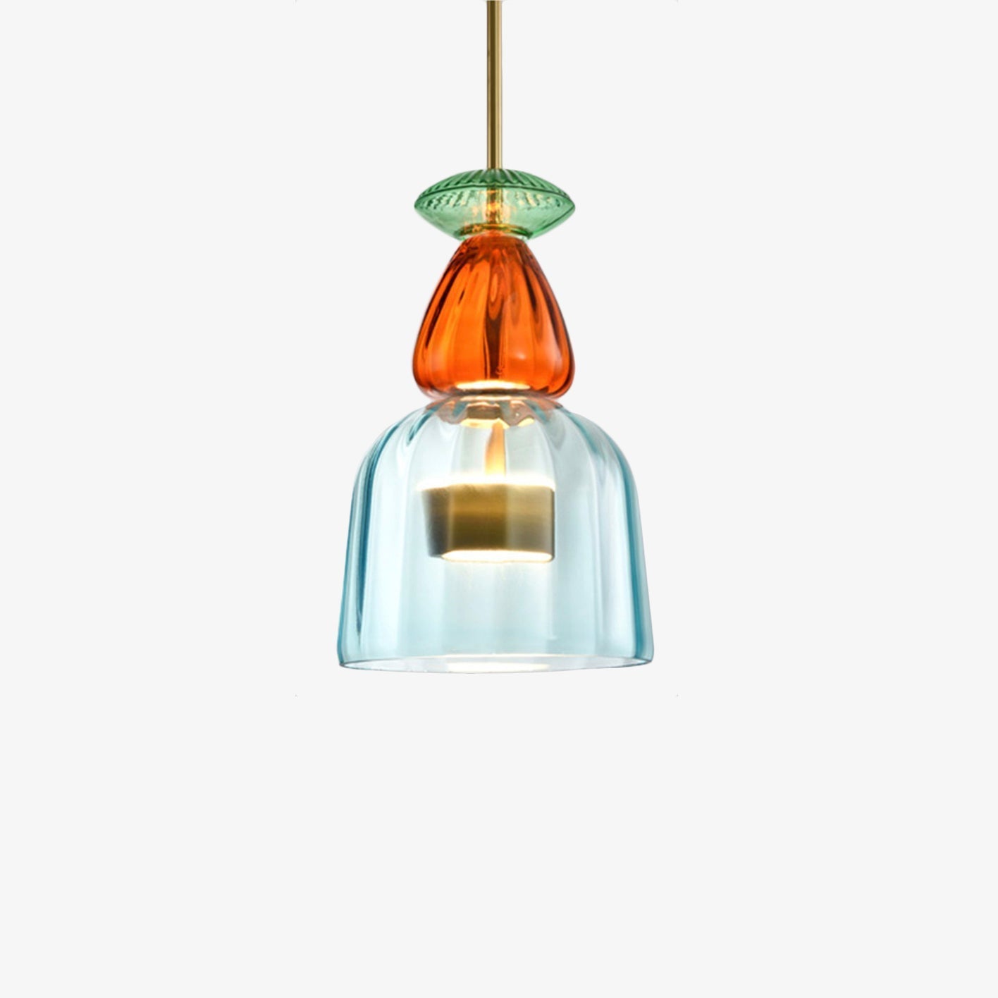Design sospensione a LED in vetro colorato Illumy