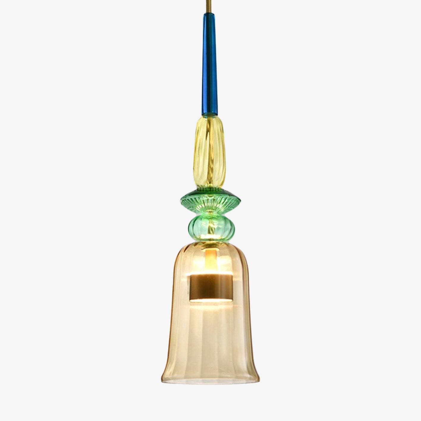 Design sospensione a LED in vetro colorato Illumy