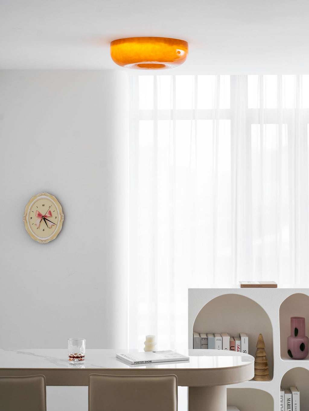 Lampada da soffitto in vetro Swirl