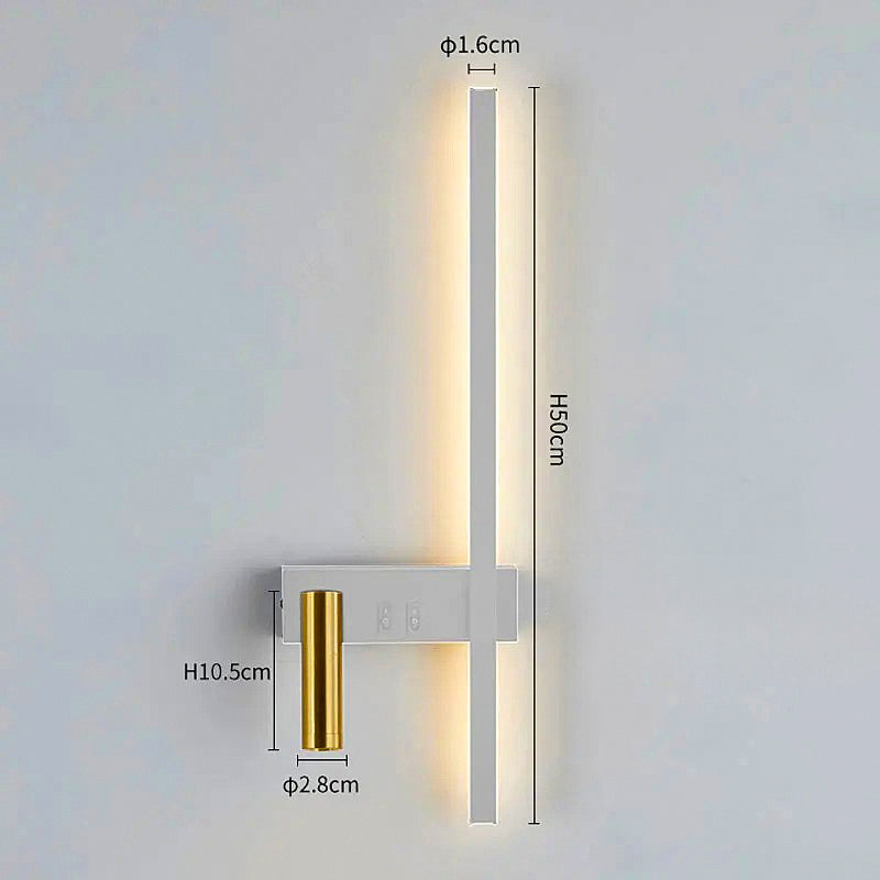 Lampada da Parete LED Girevole con Testa di Lettura Regolabile
