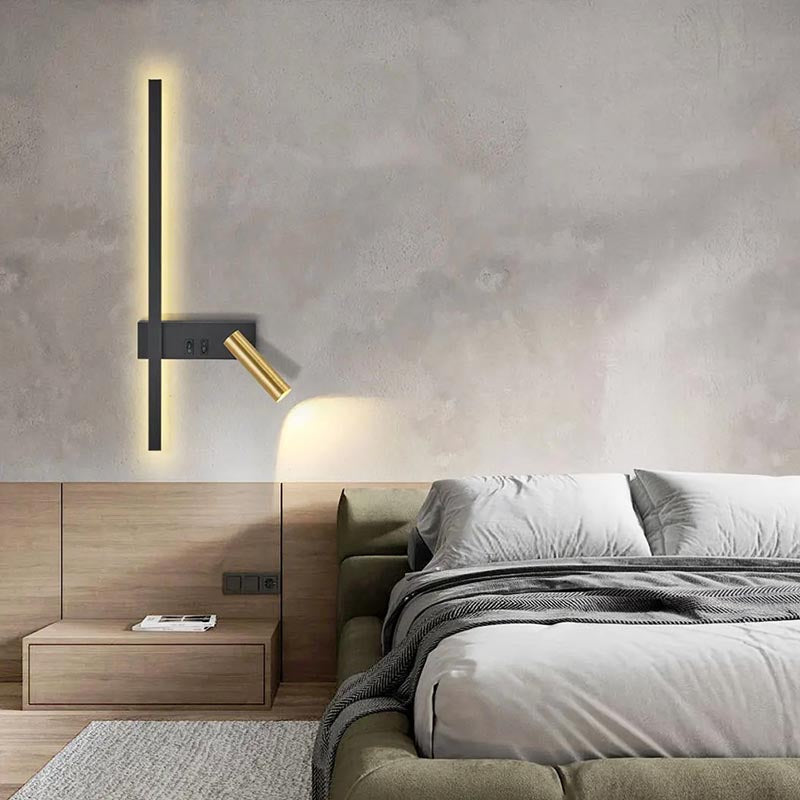 Lampada da Parete LED Girevole con Testa di Lettura Regolabile