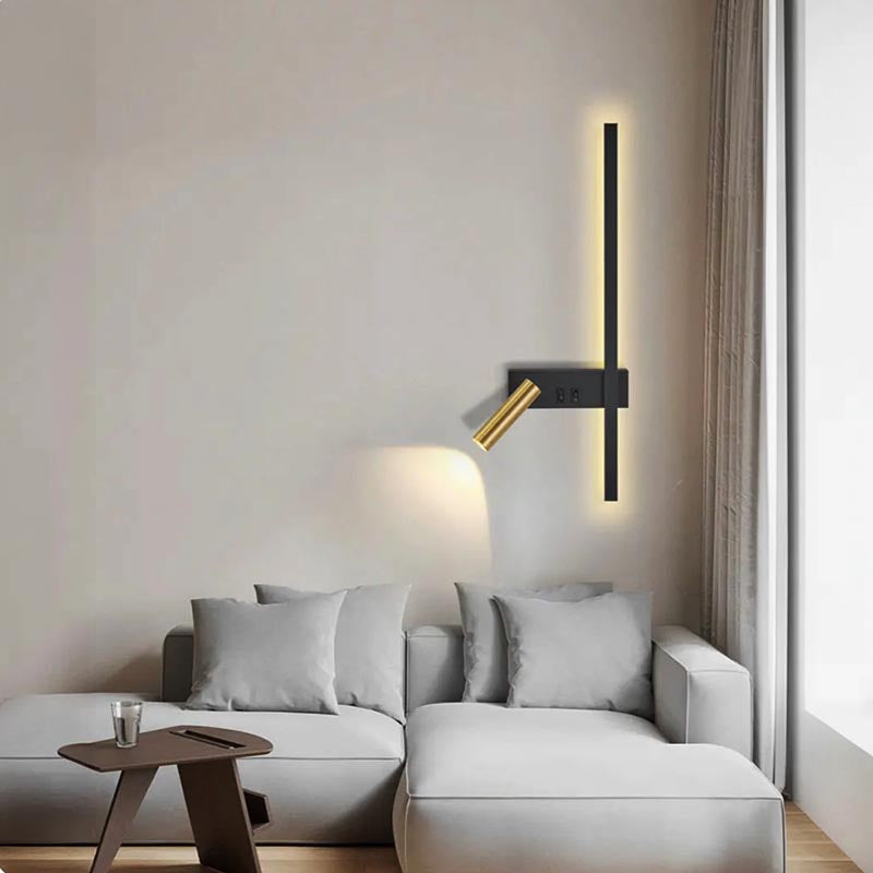 Lampada da Parete LED Girevole con Testa di Lettura Regolabile