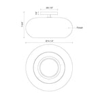 Trinity 14-in Semi-Flush Mount
