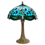 Lampada da Tavolo Tiffany Aqua Libellula