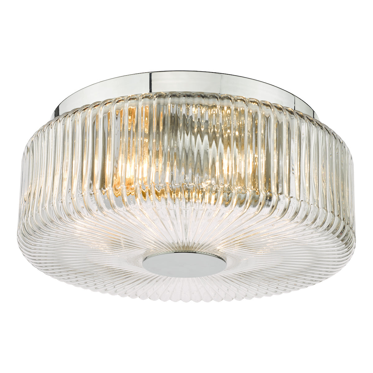 Dar Twyman 3 Luci Flush Cromo Lucido e Vetro Rigato IP44
