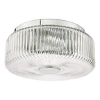 Dar Twyman 3 Luci Flush Cromo Lucido e Vetro Rigato IP44