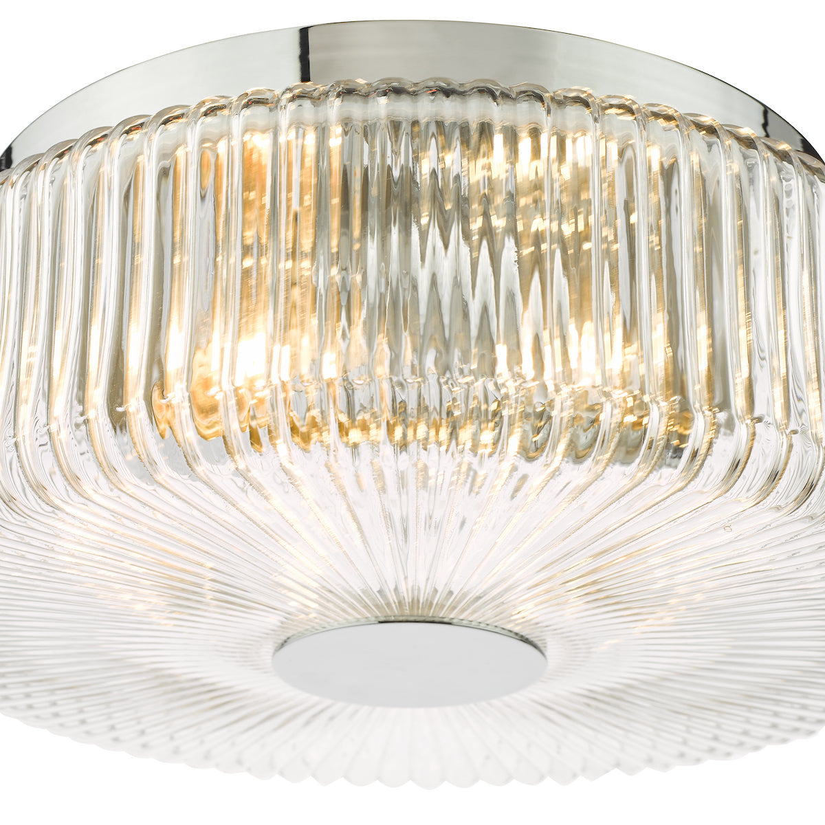Dar Twyman 3 Luci Flush Cromo Lucido e Vetro Rigato IP44