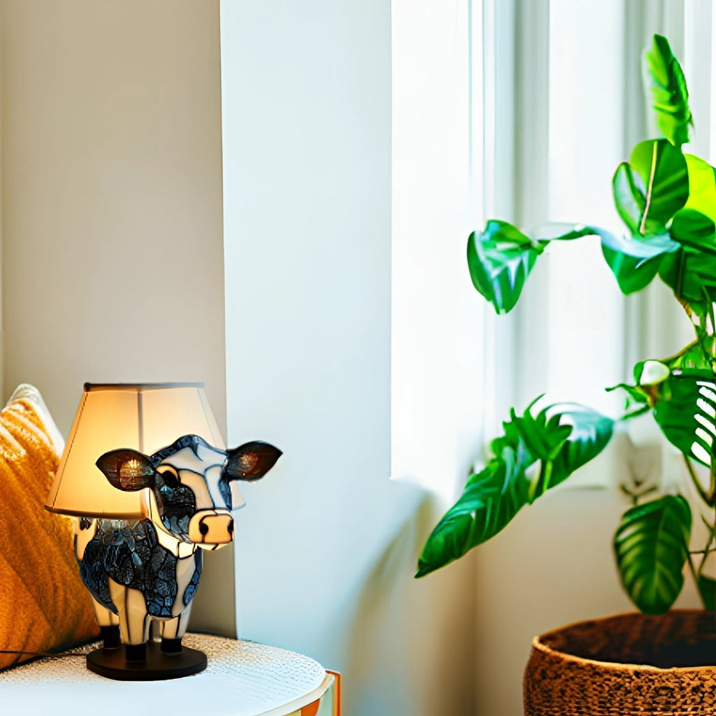 GlowCow - Lampada da tavolo leggera con design ispirato agli animali che aggiunge un tocco divertente e unico