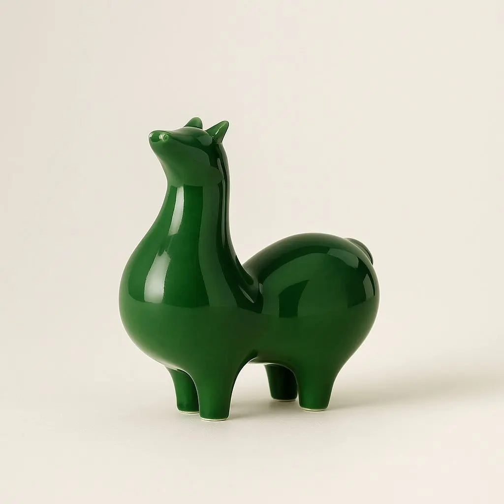 Clara Tangma Cavallo – Figurina in Ceramica Celadon di Buona Fortuna