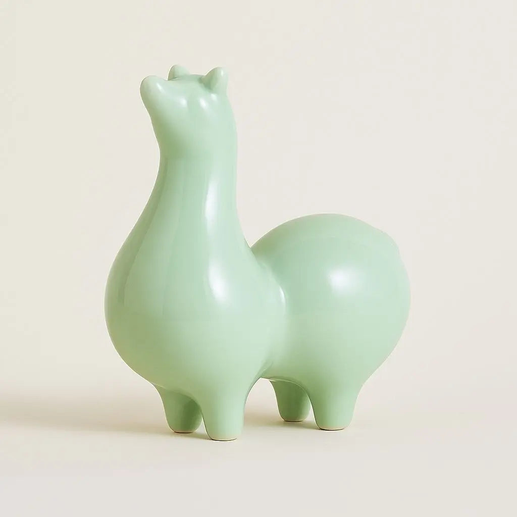 Clara Tangma Cavallo – Figurina in Ceramica Celadon di Buona Fortuna