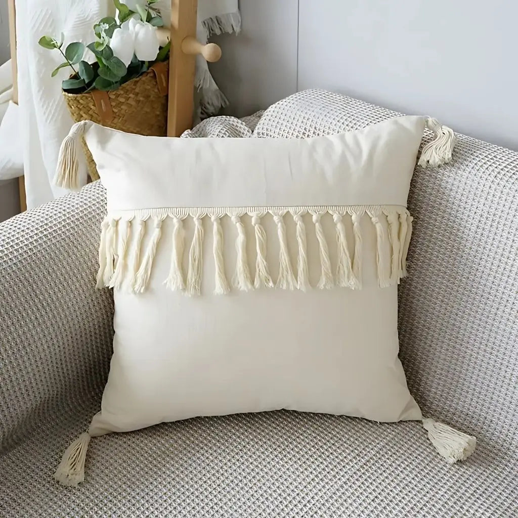 Collezione di Federe con Frange a Nido d'Ape Boho