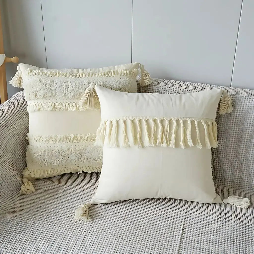 Collezione di Federe con Frange a Nido d'Ape Boho