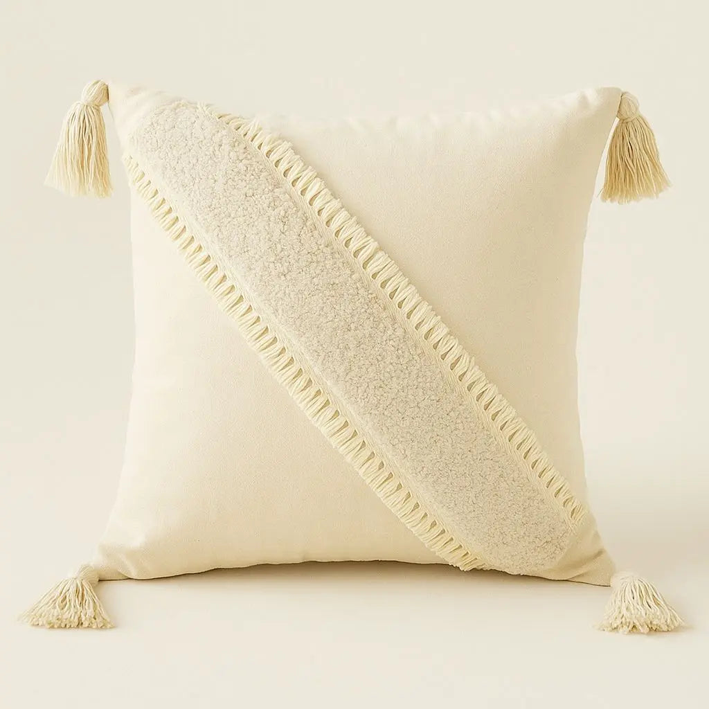 Collezione di Federe con Frange a Nido d'Ape Boho