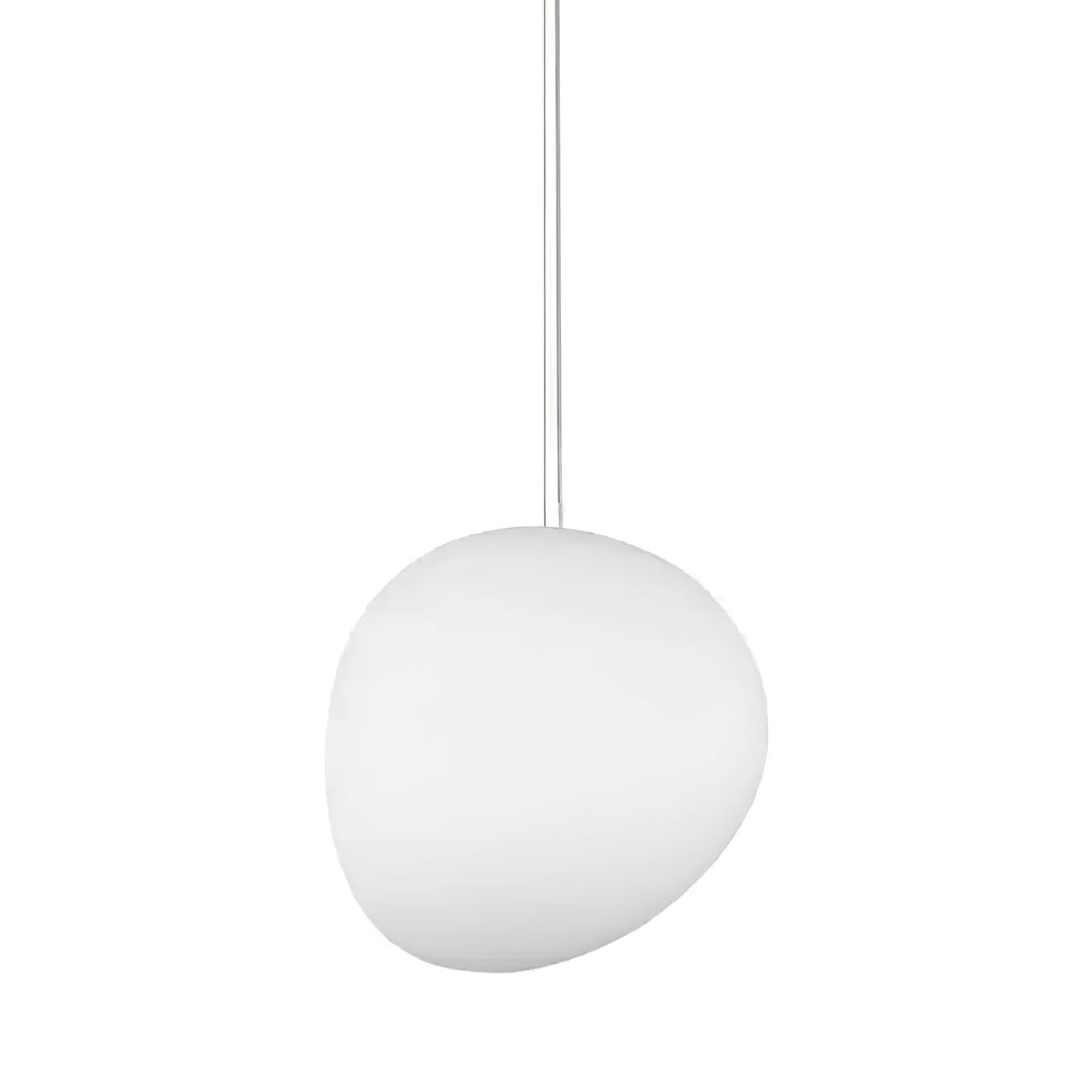 Telstone Lampada a sospensione – Vetro – Bianco – Ø30 cm – Design moderno