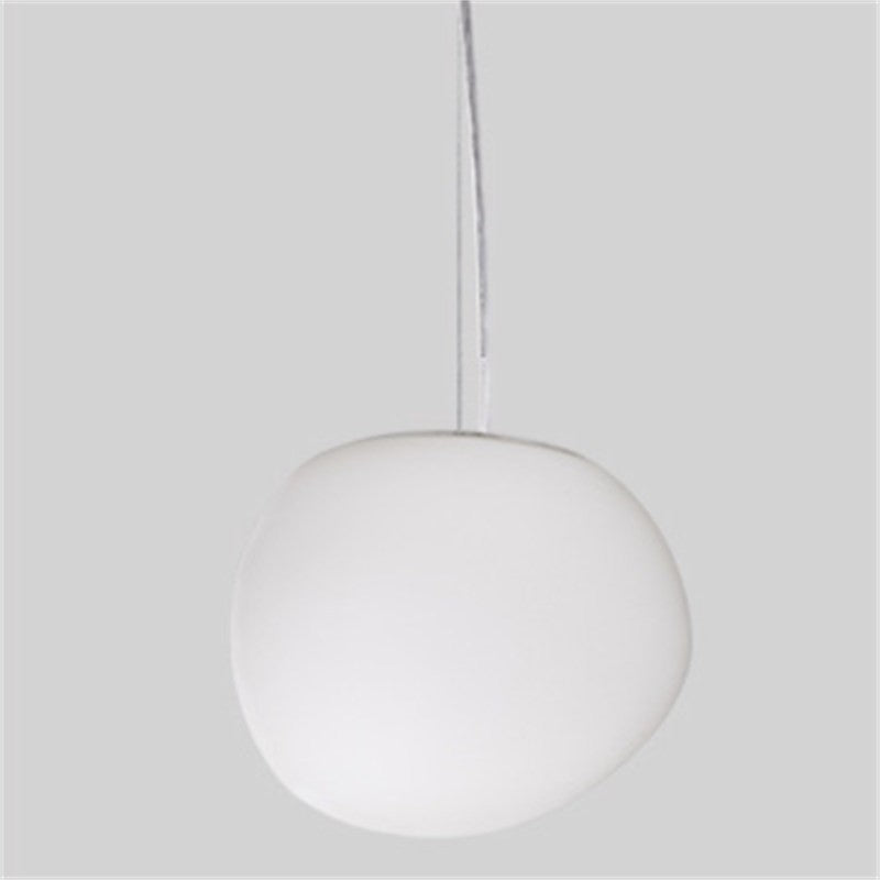 Telstone Lampada a sospensione – Vetro – Bianco – Ø30 cm – Design moderno